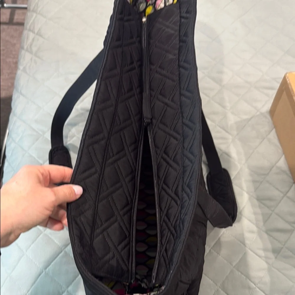 Vera Bradley Black Quilted Tote Bag - Picture 3 of 6